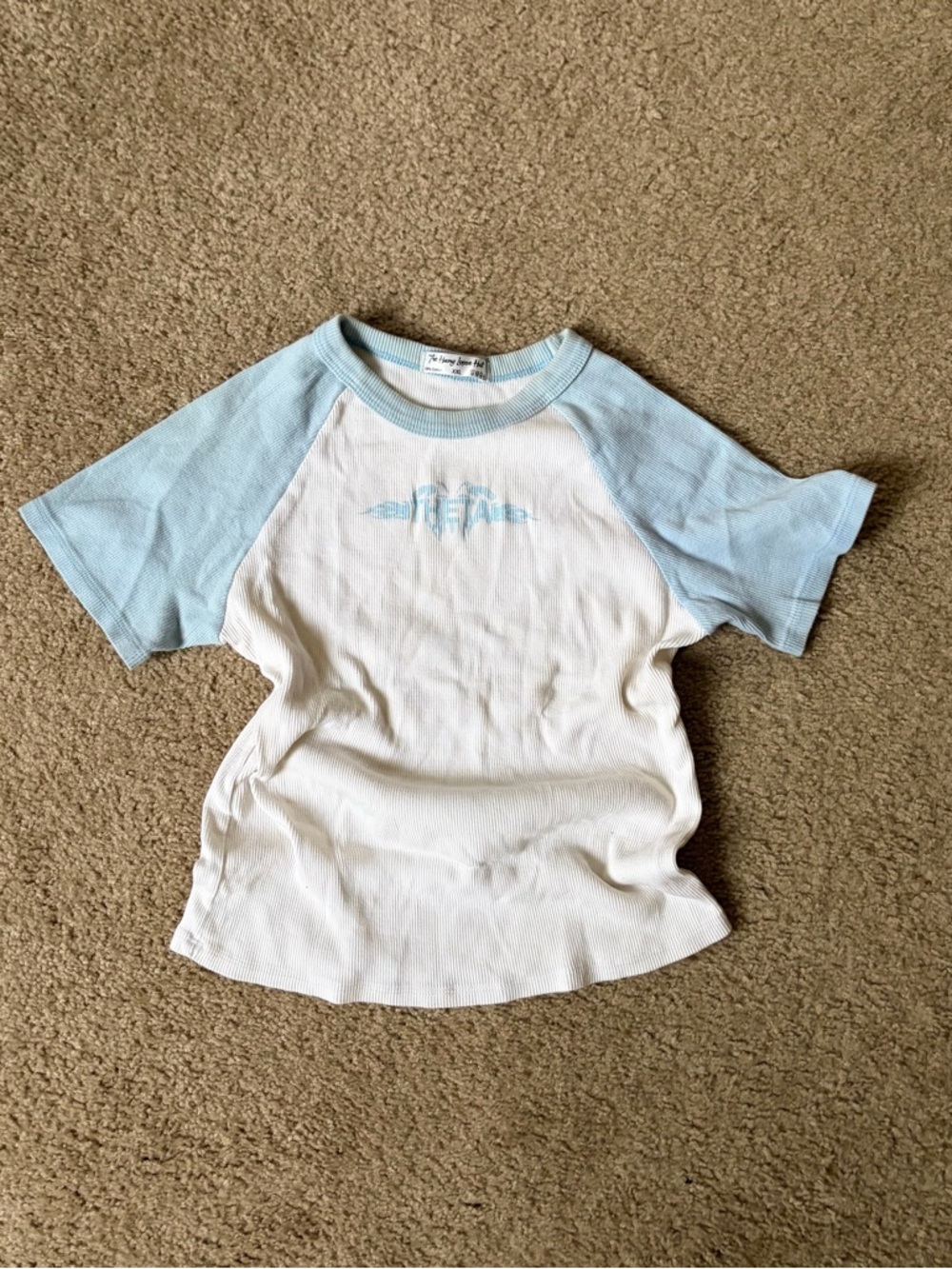 The Hang Loose Hut Kappa Alpha Theta blue and white baby tee